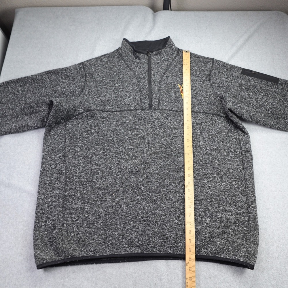 Arizona State Sun Devils ASU‎ Pullover Mens 3XL Gray Heather Zip Sweater Antigua - Picture 10 of 16